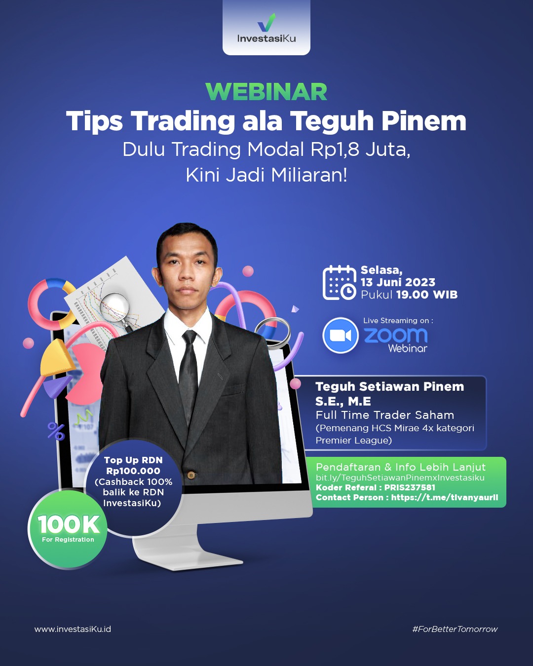 Tips Trading ala Teguh Pinem, Dulu Trading  Modal  Rp.1,8 Juta, Kini Jadi Miliaran!